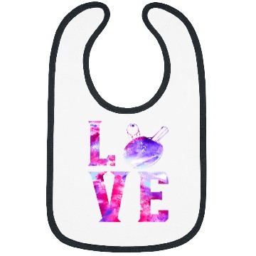 Discover Sport Ping Pong Watercolor Paddle Love Bibs