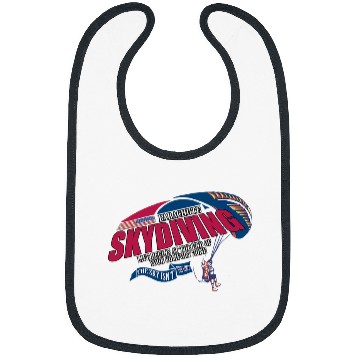 Discover Parachute Skydiving Funny Parachuting American Flag Bibs