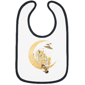 Discover Lunar Cat Astronaut Space Explorer Alien Crash Site Bibs