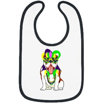 Discover English Bulldog Pet Mardi Gras Carnival Pet Bibs