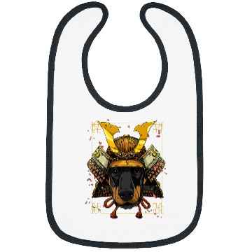 Discover Doberman Pet Samurai Doberman Pinscher Dobie Dog Japanese Warrior Bushido Bibs