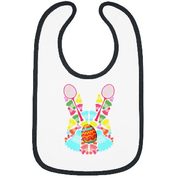 Discover Sport Badminton Rabbits Badminton Shuttlecocks Easter Egg Bunny Shape Funny Player Bibs