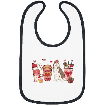 Discover Husky Pet Copper Siberian Husky Valentines Day Dog Mom Coffee Lovers Bibs