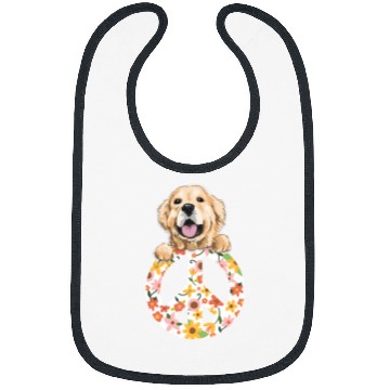 Discover Golden Retriever Pet Lover Peace On Earth Golden Retriever Peace And Kindness Labrador 272 Retrievers Bibs