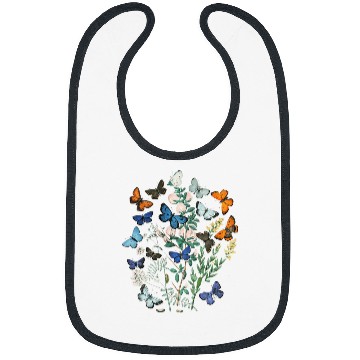 Discover Papillon Pet Boho Botanical Butterfly Art vintages Butterflies Papillon 2 Bibs