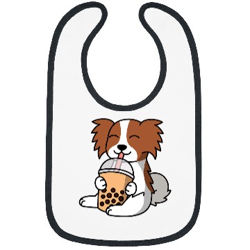 Discover Papillon Pet Boba Bubble Milk Tea Papillon Dog Bibs
