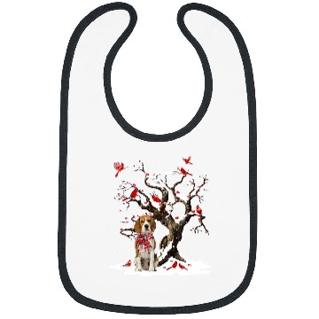 Discover Beagle Pet Scarf Cardinal Snow Christmas Bibs