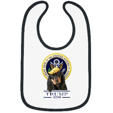 Discover Coonhound Pet Trump 2024 Black and Tan Bibs