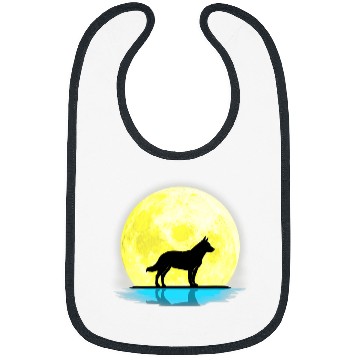 Discover Australian Cattle Pet Dog Lovers Full Moon Light Bibs