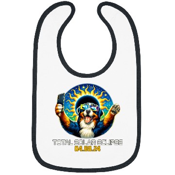 Discover Bernese Mountain Pet Taking Selfie Solar Eclipse Bibs