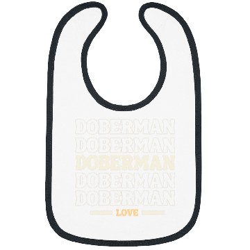 Discover Doberman Pet vintages Doberman multi line Bibs