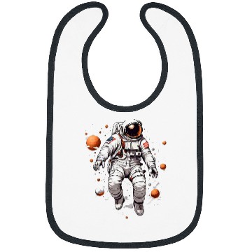 Discover Astronaut Floating In Space Solar System Stars Planets 4 Bibs