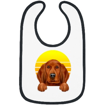 Discover Coonhound Pet Vintage Sunset Redbone Coonhound Bibs