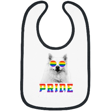 Discover Eskimo Pet Funny LGBT Pride Love Is Love American Eskimo Bibs