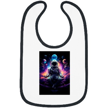 Discover Astronaut In Lotus Pose Holding Space Objects Bibs