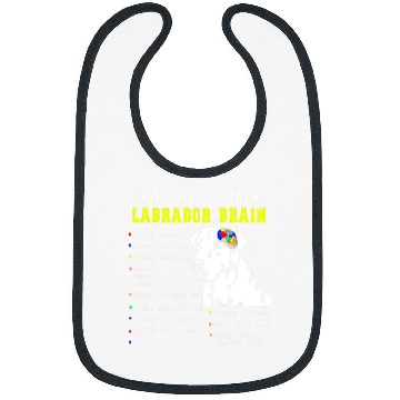 Discover Labrador Pet Brain Black Yellow Chocolate Lab Bibs