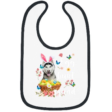 Discover Husky Pet Happy Easter Day Colorful Egg Hunt Squad Bibs