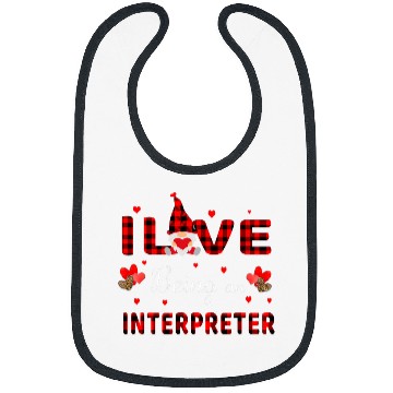 Discover Flannel Plaid Gnome Valentines Day Interpreter Cute Cool Bibs