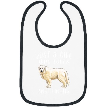 Discover Pyrenees Pet Im Just A Girl Who Loves Great Pyrenees Bibs