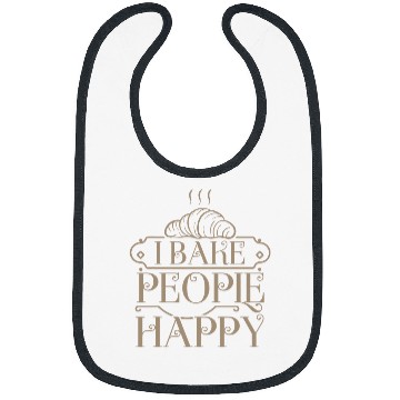 Discover I Bake People Happy Croissant Baker Baking Lover Men Women Bibs