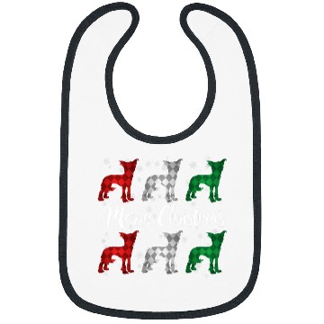 Discover Chinese Crested Pet Merry Christmas Argyle Bibs