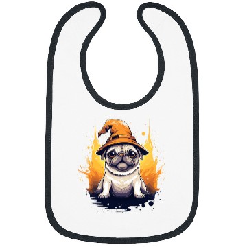 Discover Pug Pet Halloween Wizard Pug Pug with Wizard Hat Pug Witch Bibs