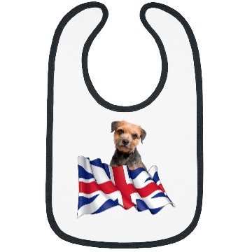 Discover Border Terrier Pet Union Jack Flag Dog Bibs