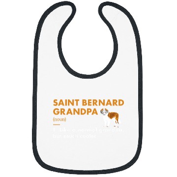 Discover Dog Saint Bernard Grandpa Definition Bibs