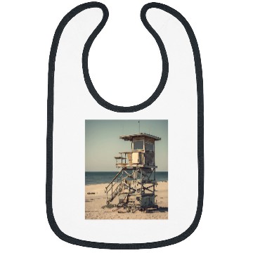 Discover Beach Lifeguard Tower Vintage Bibs