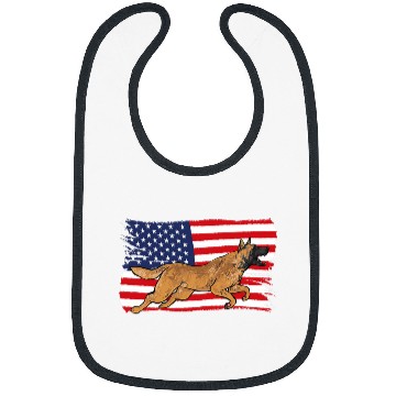 Discover Belgian Malinois Pet Patriotic Belgian Malinois American Flag Belgian Shepherd 3 Bibs