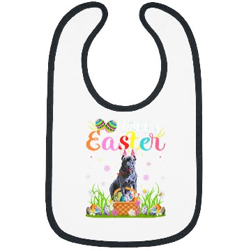 Discover Cane Corso Pet Bunny Egg Hunt Funny Cane Corso Happy Easter Bibs