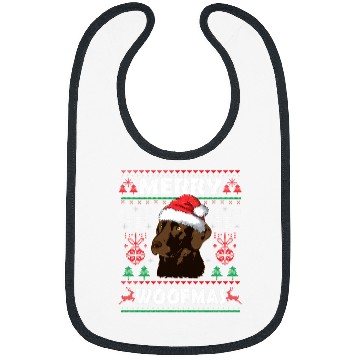 Discover Labrador Pet Merry Woofmas Chocolate Lab Christmas Labrador Lover Bibs
