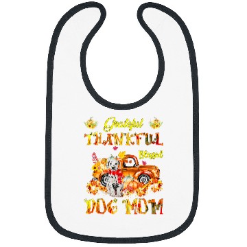 Discover Dalmatian Pet Pumpkin Thankful Grateful Blessed Dog Mom Bibs