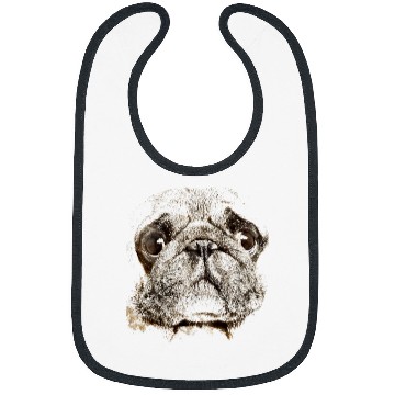 Discover Pug Pet Animal Face Bibs