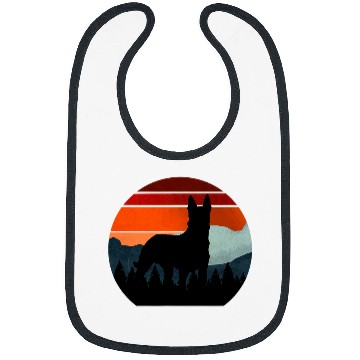 Discover Belgian Malinois Pet Vintage Wilderness Belgian Malinois Dutchie Retro Forest Bibs