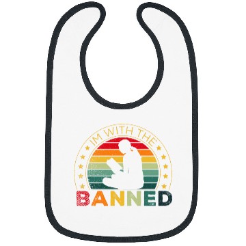 Discover Im with the Banned Books Lovers Librarian Bookworm Reading Bibs