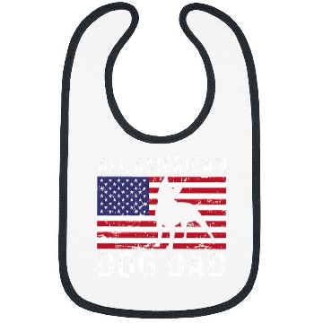 Discover Boston Terrier Pet Distressed Patriotic All American USA Flag 2 Bibs