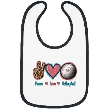 Discover Sport Volleyball Peace Love Volleyball Fan Volleyball Tee Volleyball Coach Bibs