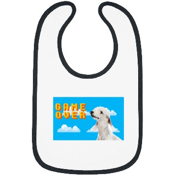 Discover Bedlington Terrier Pet 8Bit Game Over Bibs