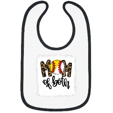 Discover Sport Baseball Softball Bleached Mom Of Both Leopard Baseball Mom Softball Mom Bibs