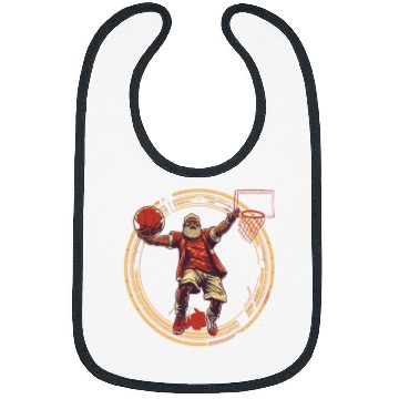 Discover Sport Basketball Happy Kwanzaa Merry Kwanzaa Santa Black Christmas Basketball 1 Bibs
