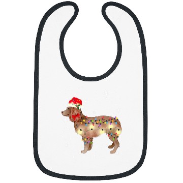 Discover Boykin Spaniel Pet christmas light xmass mom dad s Bibs