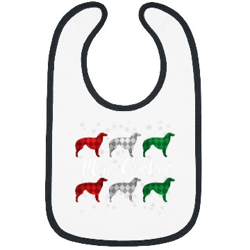 Discover Borzoi Pet Merry Christmas Argyle Bibs