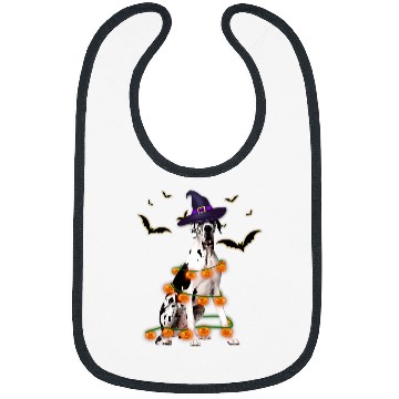 Discover Great Dane Pet Wizard Hat Tree Lights Pumpkin Funny Halloween Bibs