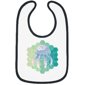 Discover Jellyfish Ocean Animal vintages For Marine Sea Biologists Bibs