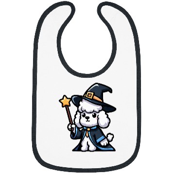 Discover Poodle Wizard Funny Dog Magic Bibs