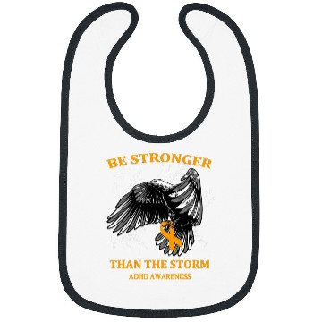 Discover ADHD Ribbon Be Stronger Than The Storm Bibs