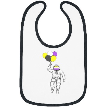 Discover Non Binary Astronaut Balloon Non Binary Flag Nonbinary Pride Bibs