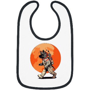 Discover Schnauzer Mars Funny Dog Astronaut 1 Bibs