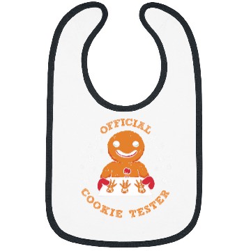 Discover Gingerbread Baking Official Cookie Tester Gingerbread Man Bibs
